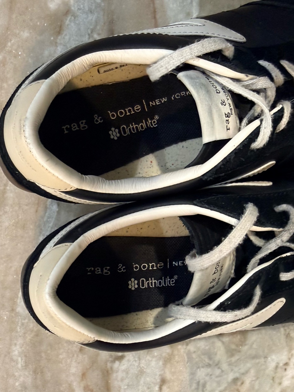 Women’s RAG & BONE Retro Runner Slim black sneakers- Size 39 - Picture 8 of 10